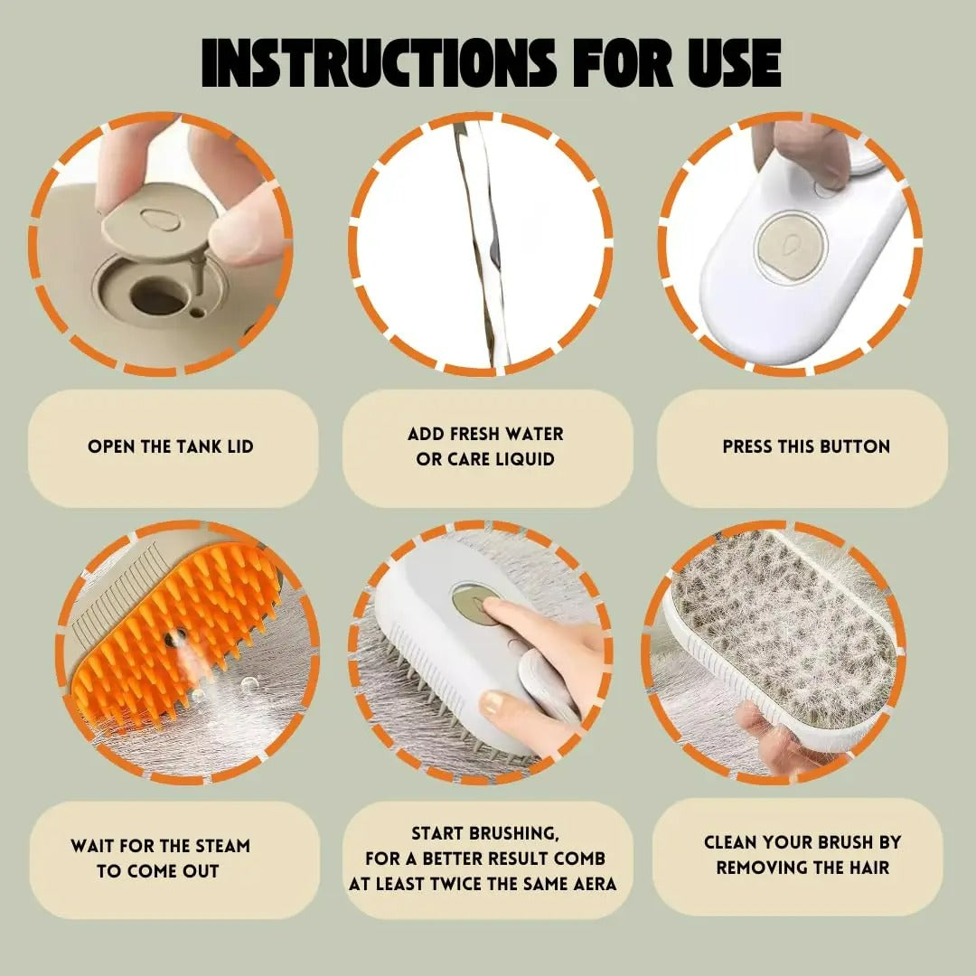 3-in-1 Pet Hair Brush